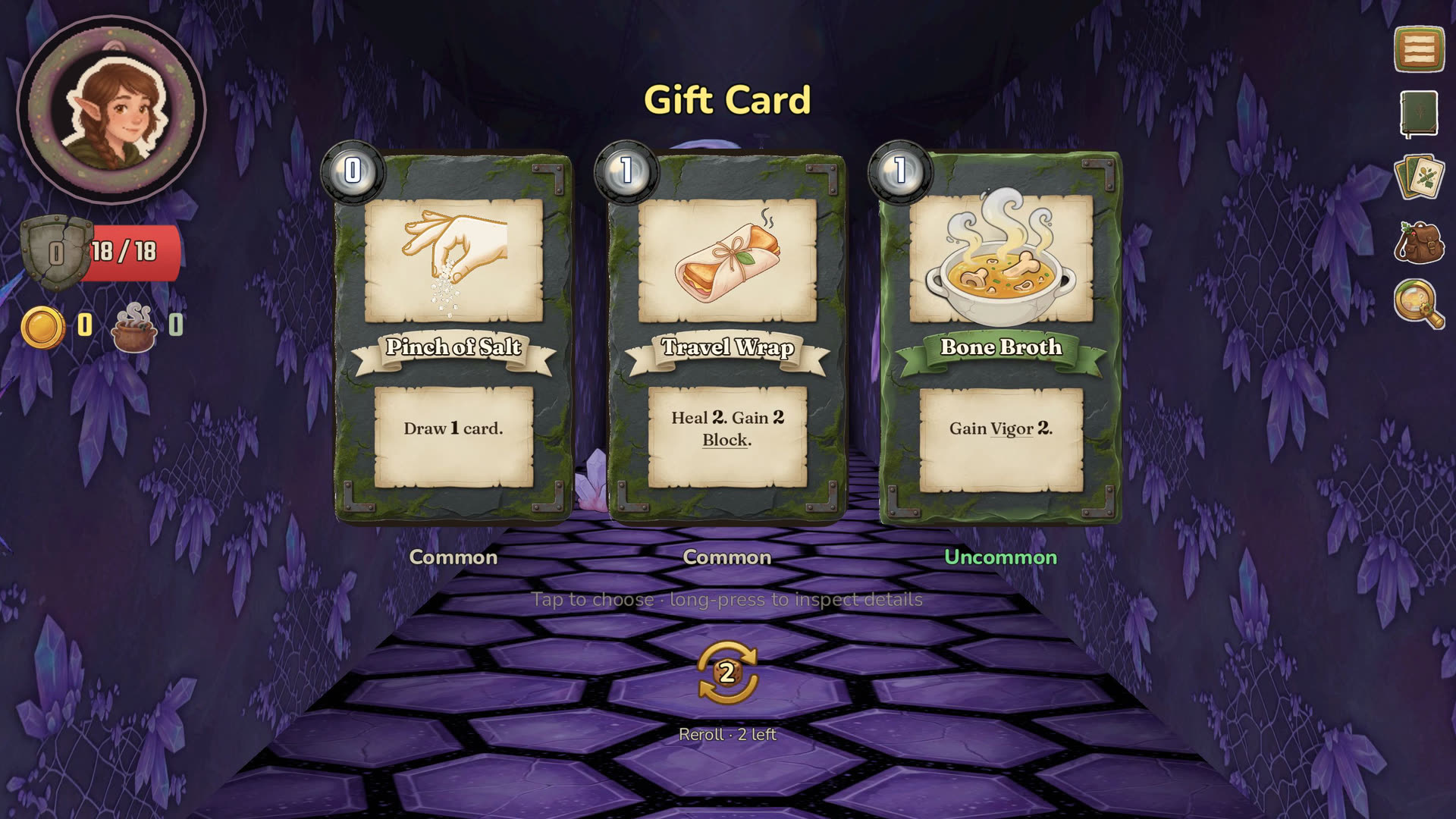 Gift card pick in the Crystalline Meat Gardens